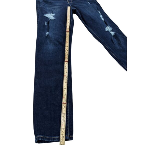 Hollister Womens Distressed Straight Leg Jeans Size 9 W29 Blue Denim - Picture 10 of 14